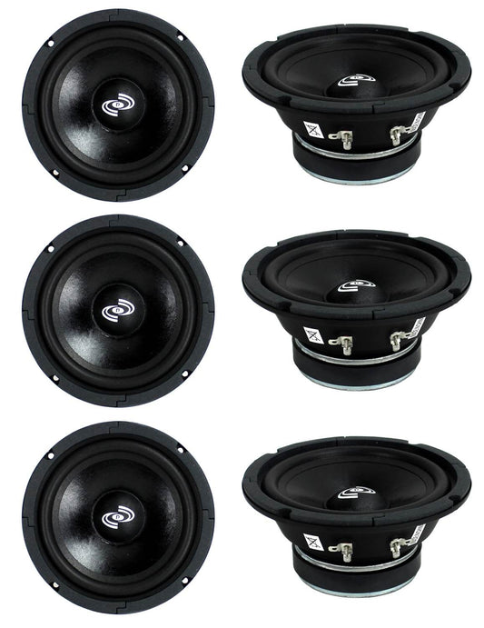 6) Pyle PDMR6 MidRange 6.5" 1800W Car Mid Bass Mid Range Woofers Audio Speakers