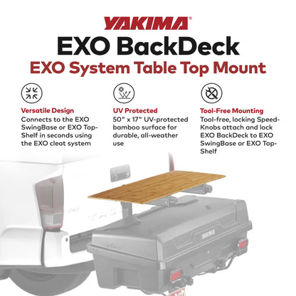 YAKIMA EXO BackDeck Table Top Mount Accessory for EXO Cargo Hitch Rack System