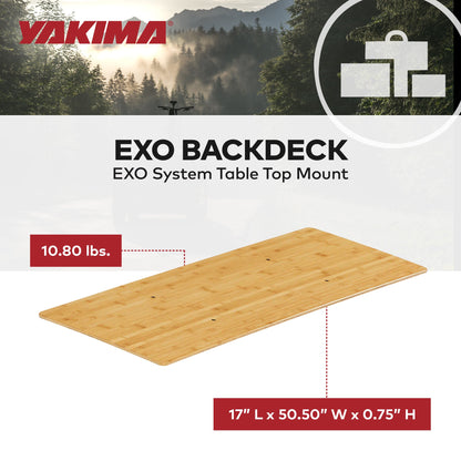 YAKIMA EXO BackDeck Table Top Mount Accessory for EXO Cargo Hitch Rack System