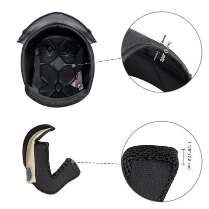 AHR RUN-M Motorcycle Helmet Liner & Cheek Pads Replacement