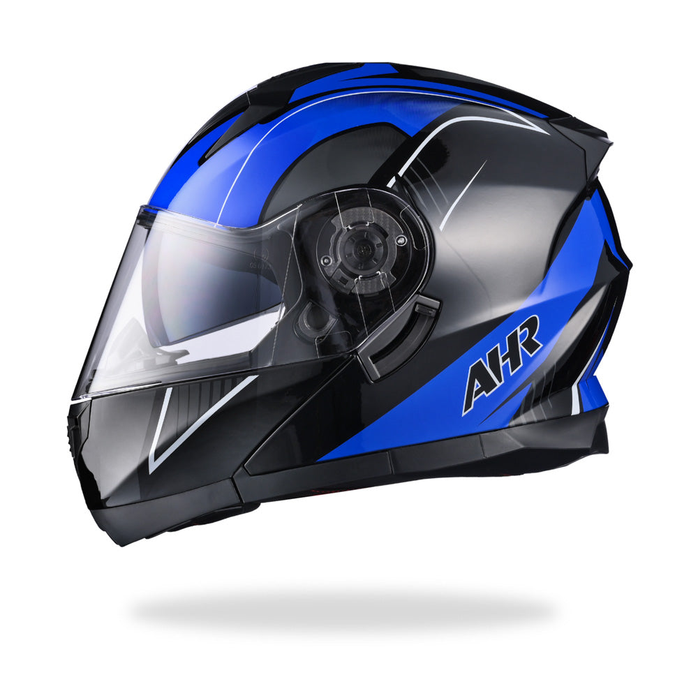 AHR RUN-M3 Modular Helmet Flip Up DOT 2-Visors Blue