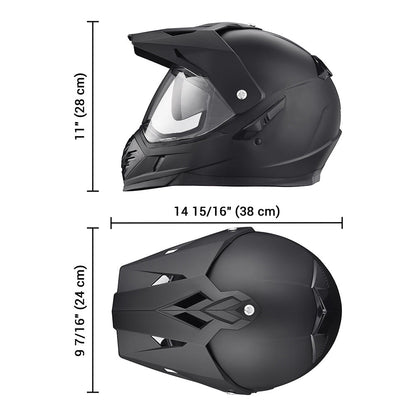 AHR Adult DOT Off-road Race Helmet Dirt Bike MX ATV Black