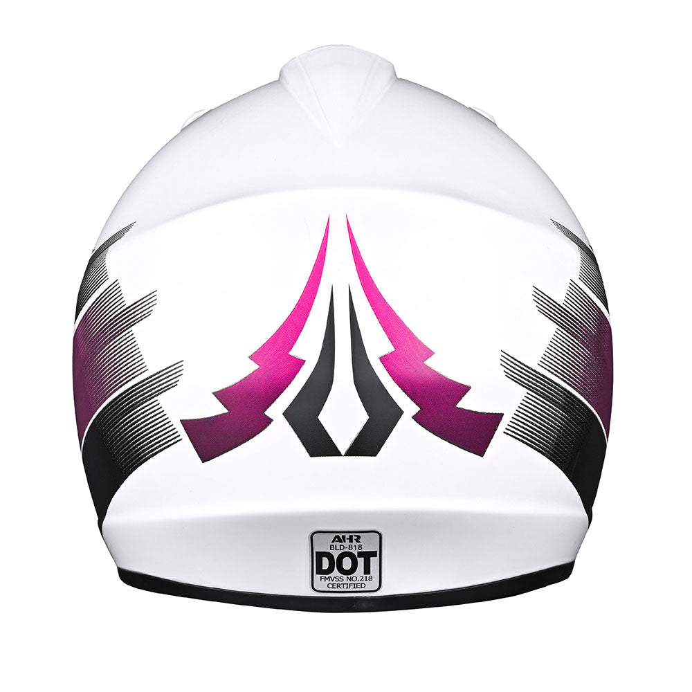 AHR Dirt Bike Helmet for Youth H-VEN12 DOT Pink