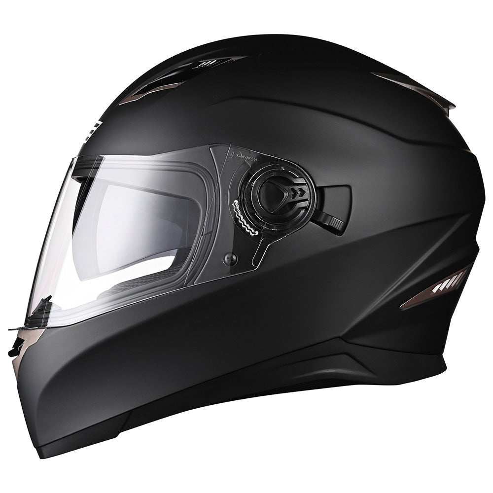 AHR DOT Motorcycle Helmet Full Face Dual Visors Matte Black