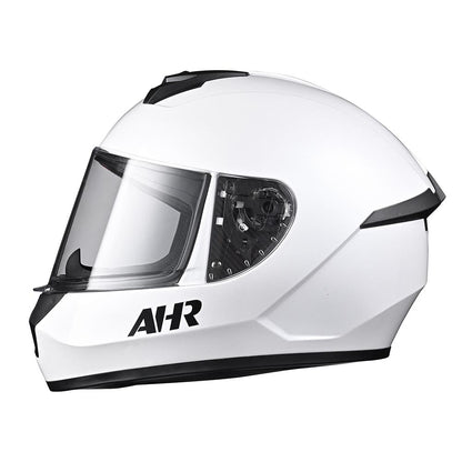 AHR RUN-F3 DOT Motorcycle Helmet Full White