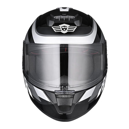 AHR RUN-F3 DOT Motorcycle Helmet Full Black Gray