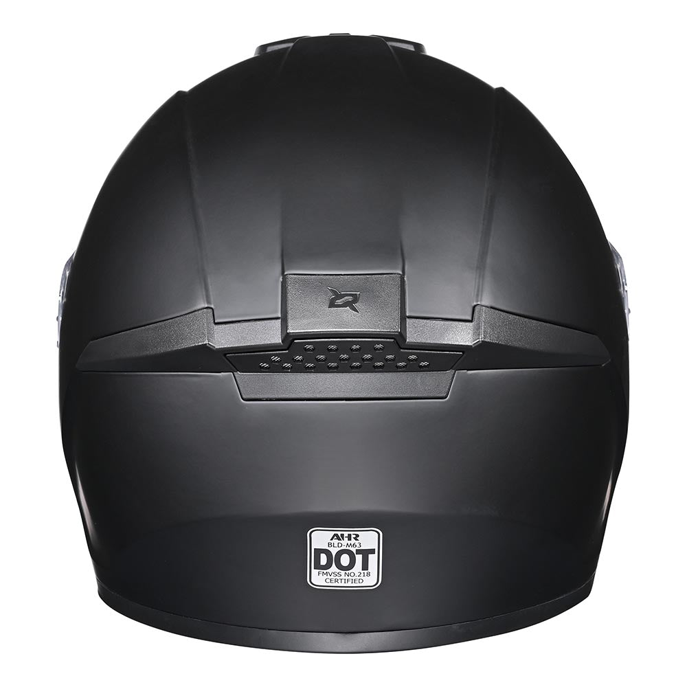 AHR RUN-F3 DOT Motorcycle Helmet Full Matt Black