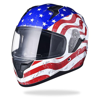 AHR RUN-F DOT Full Face Helmet Dual Visor Eagle