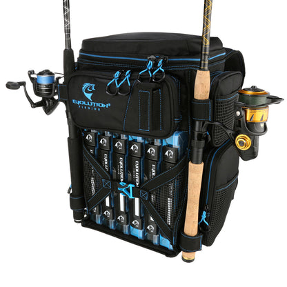 Drift Series 3600 Tackle Backpack with Rod Holders & QuikLatch Trays