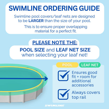 Swimline Hydrotools Leaf Net Winter Pool Cover for 18 Ft Above Ground Pools