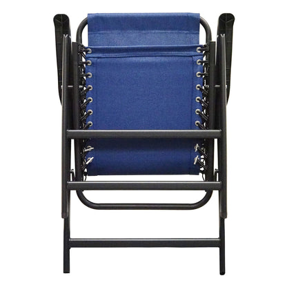 Caravan Canopy Suspension Portable Folding Sports Chair with Bungee System, Blue