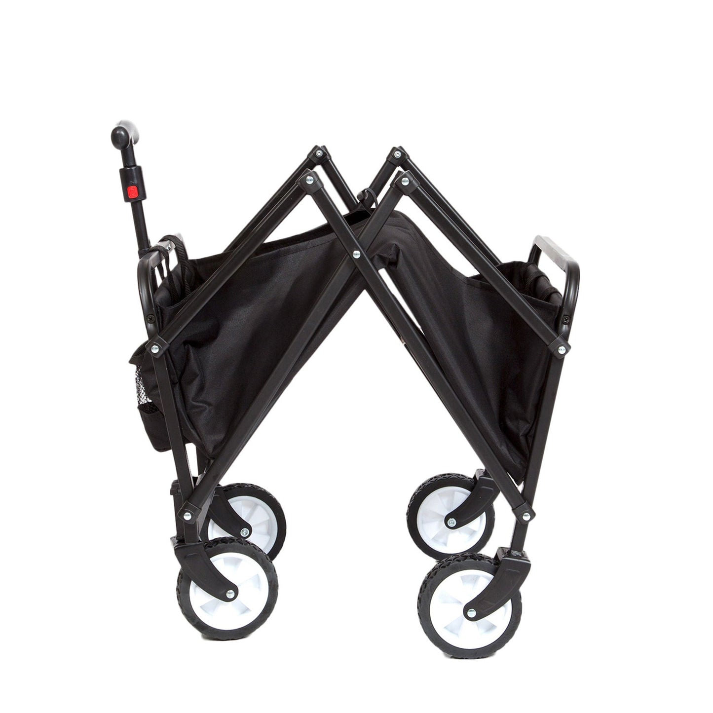 Seina Heavy Duty Compact Collapsible Outdoor Garden Camping Utility Wagon, Black