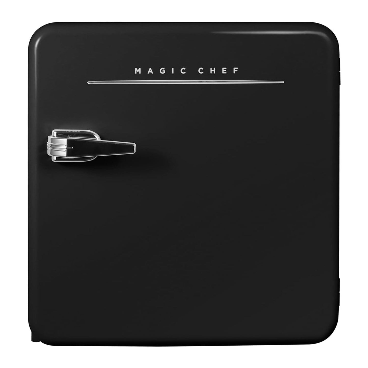 Magic Chef 1.6 Cubic Feet Retro Style Mini Fridge with Interior LED Light, Black