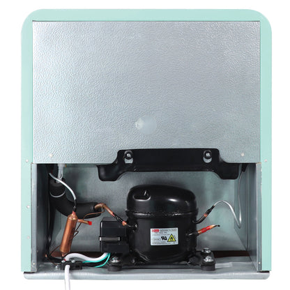Magic Chef 1.6 Cubic Feet Retro Style Mini Fridge with Interior LED Light, Mint