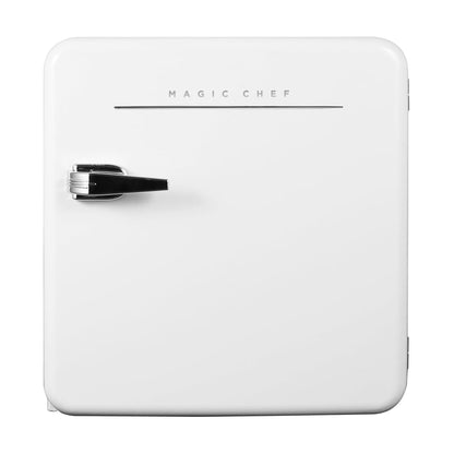 Magic Chef 1.6 Cubic Feet Retro Style Mini Fridge with Interior LED Light, White