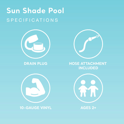 Intex 5ft x 48in Inflatable Ocean Scene Sun Shade Kids Swimming Pool With Canopy