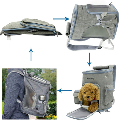 Mr. Peanut's Vancouver Series Backpack Pet Carrier for Smaller Cats and Dogs