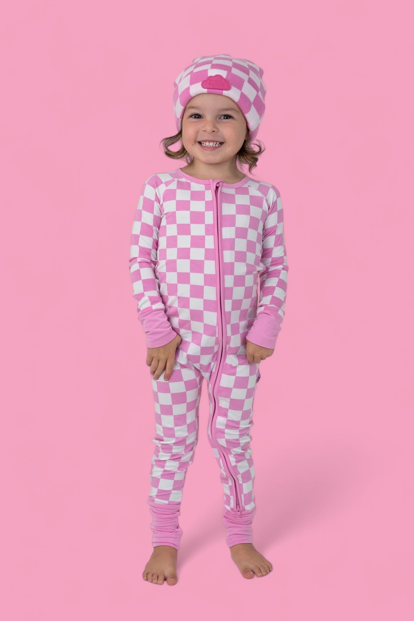 BUBBLEGUM CHECKERS DREAM ROMPER