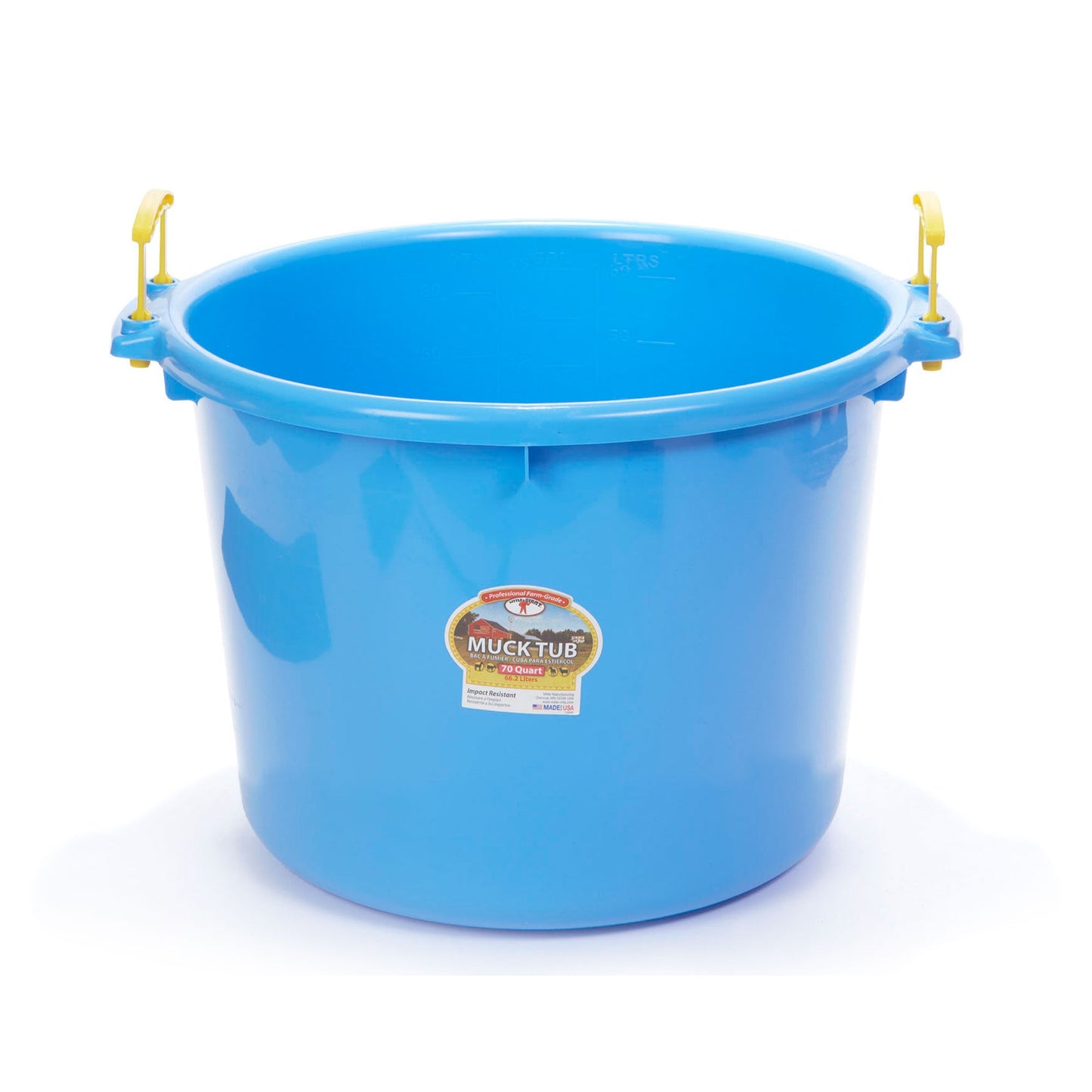 Little Giant 70 Quart Durable and Versatile Utility Muck Tub w/Handles, Berry