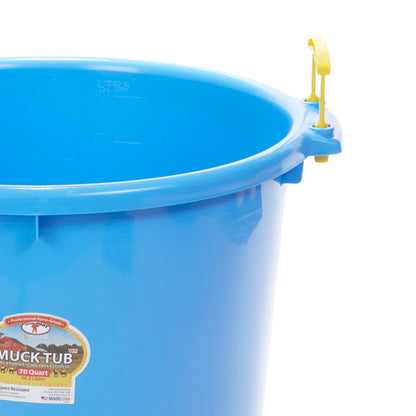 Little Giant 70 Quart Durable and Versatile Utility Muck Tub w/Handles, Berry