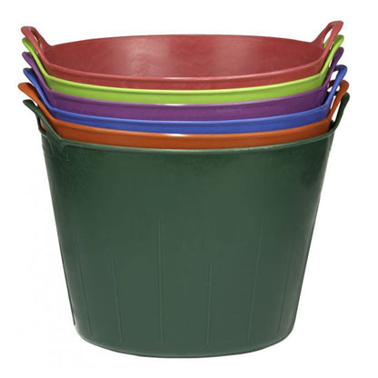Little Giant 11 Gallon Heavy Duty Farm Bucket Poly/Rubber Flex Tub with Handles