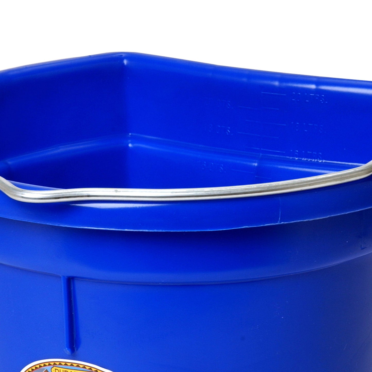 Little Giant Heavy Duty 22 Quart Flat Back Plastic Bucket w/ Metal Handle, Blue