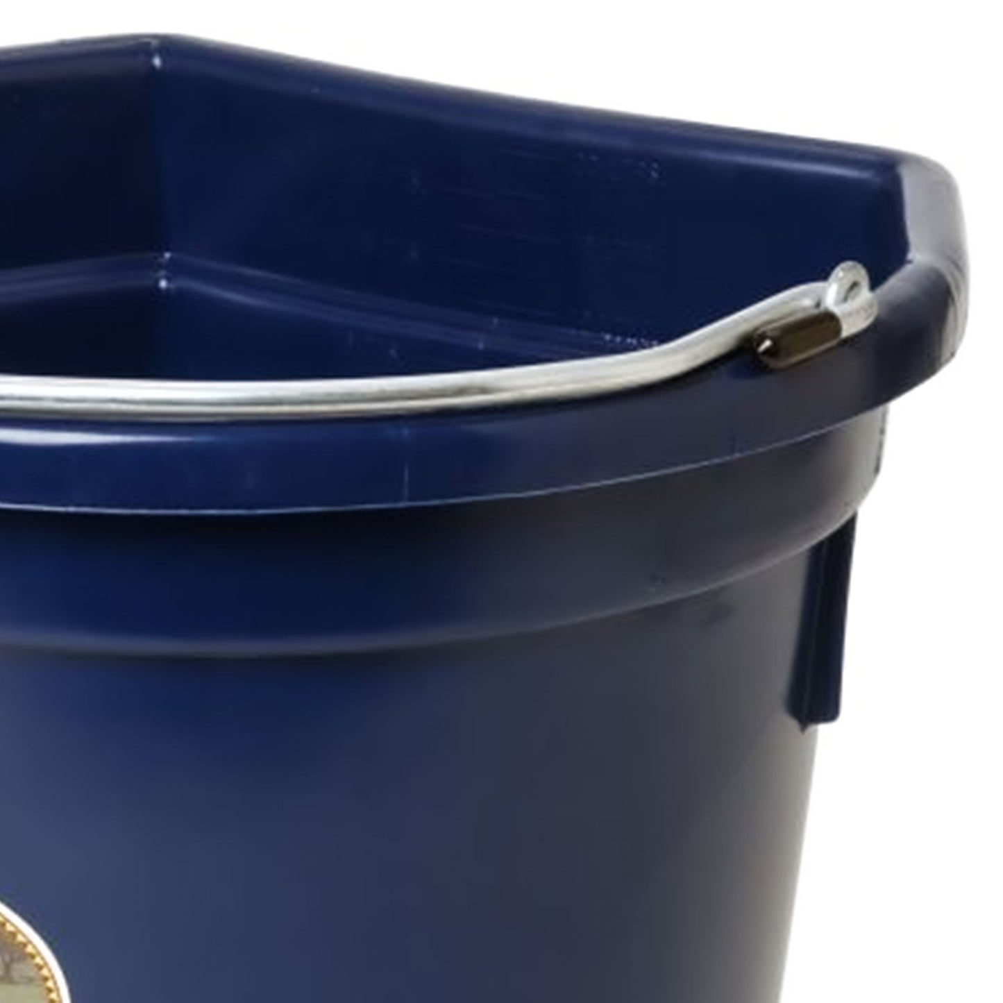 Little Giant Heavy Duty 22 Quart Flat Back Plastic Bucket w/ Metal Handle, Navy