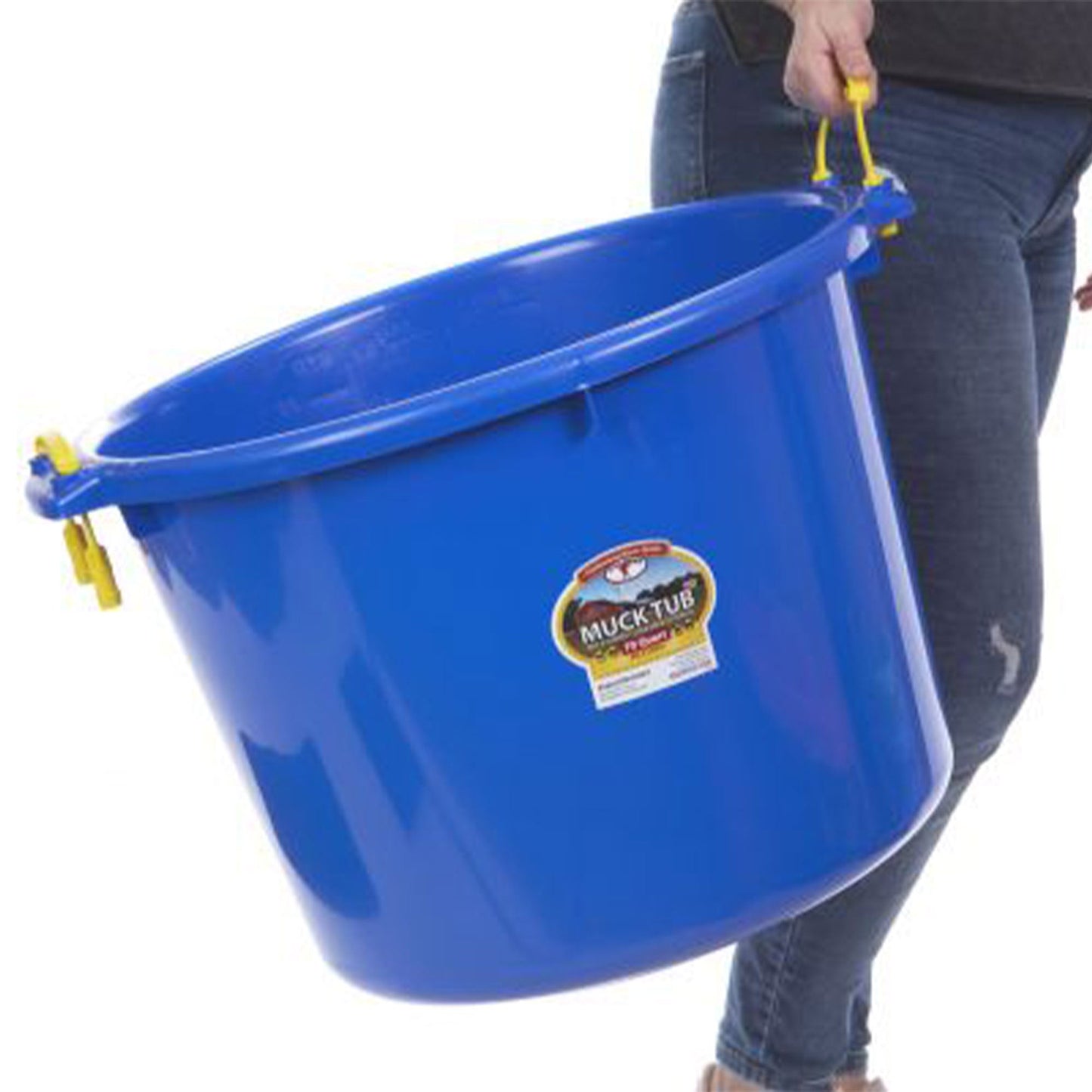 Little Giant 70 Quart Durable and Versatile Utility Muck Tub w/Handles, Blue