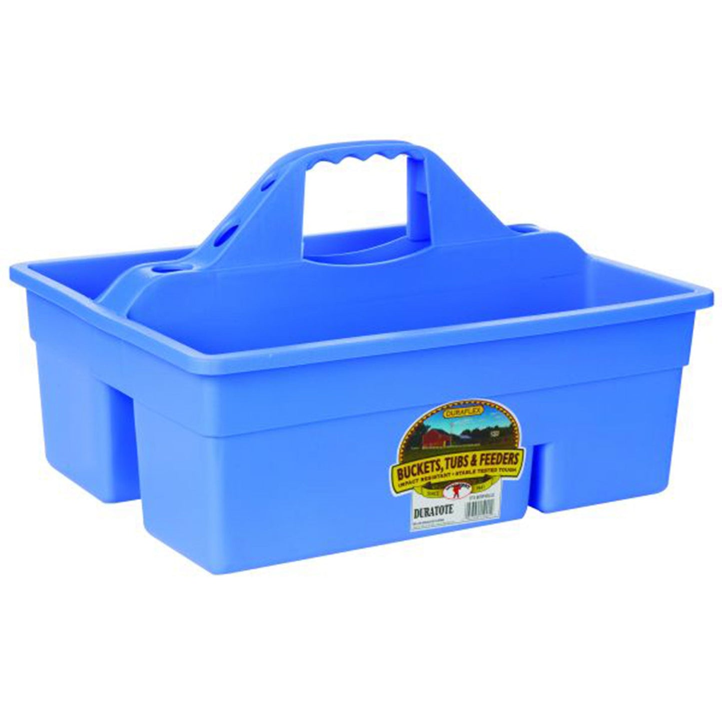 Little Giant DuraTote Plastic Box Organizer w/2 Compartment & Grip Handle, Berry