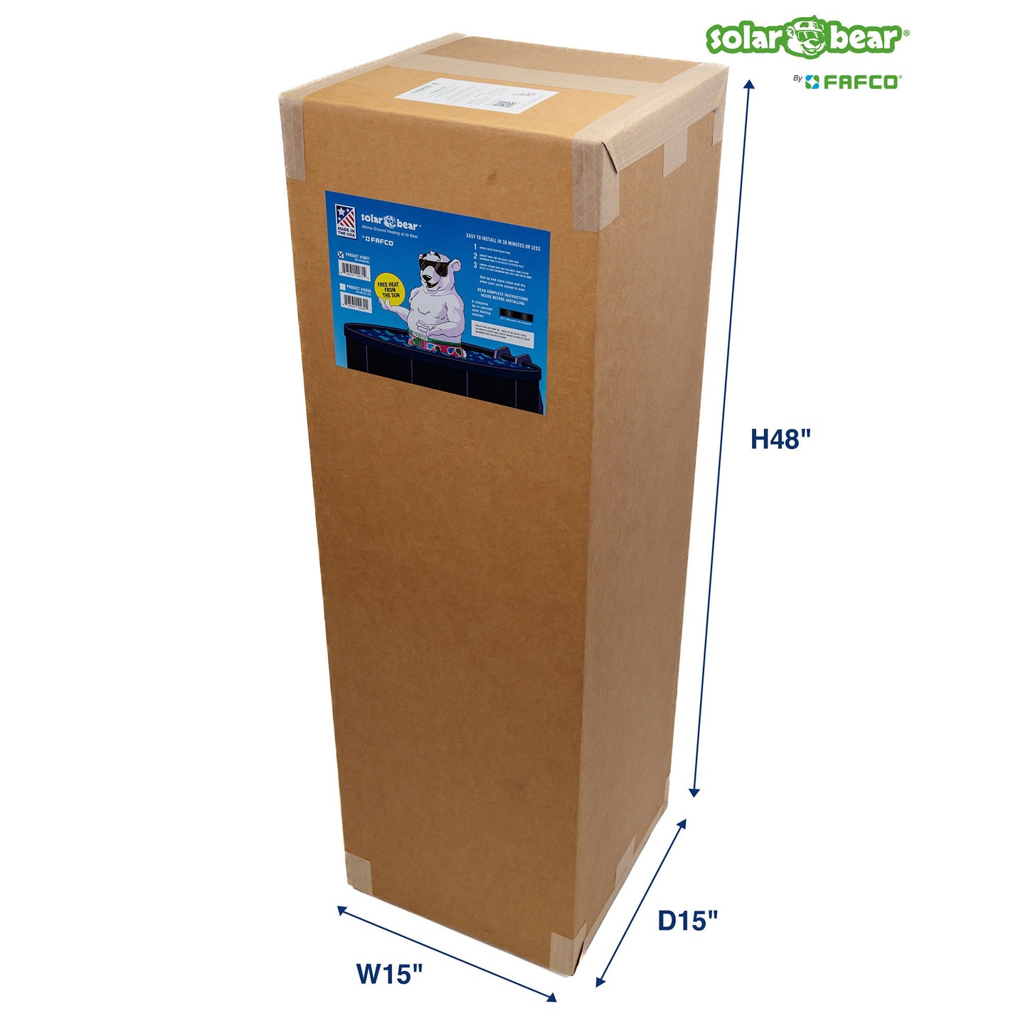 FAFCO Solar Bear Heating System with Universal Design for Above Ground Pools