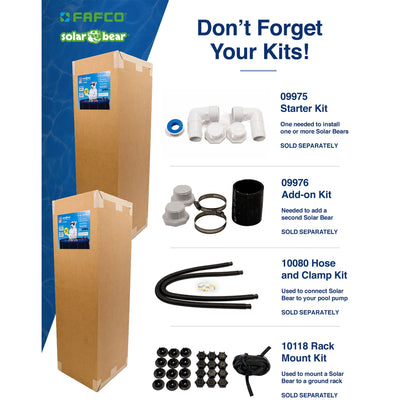 FAFCO Solar Bear Heating System with Universal Design for Above Ground Pools