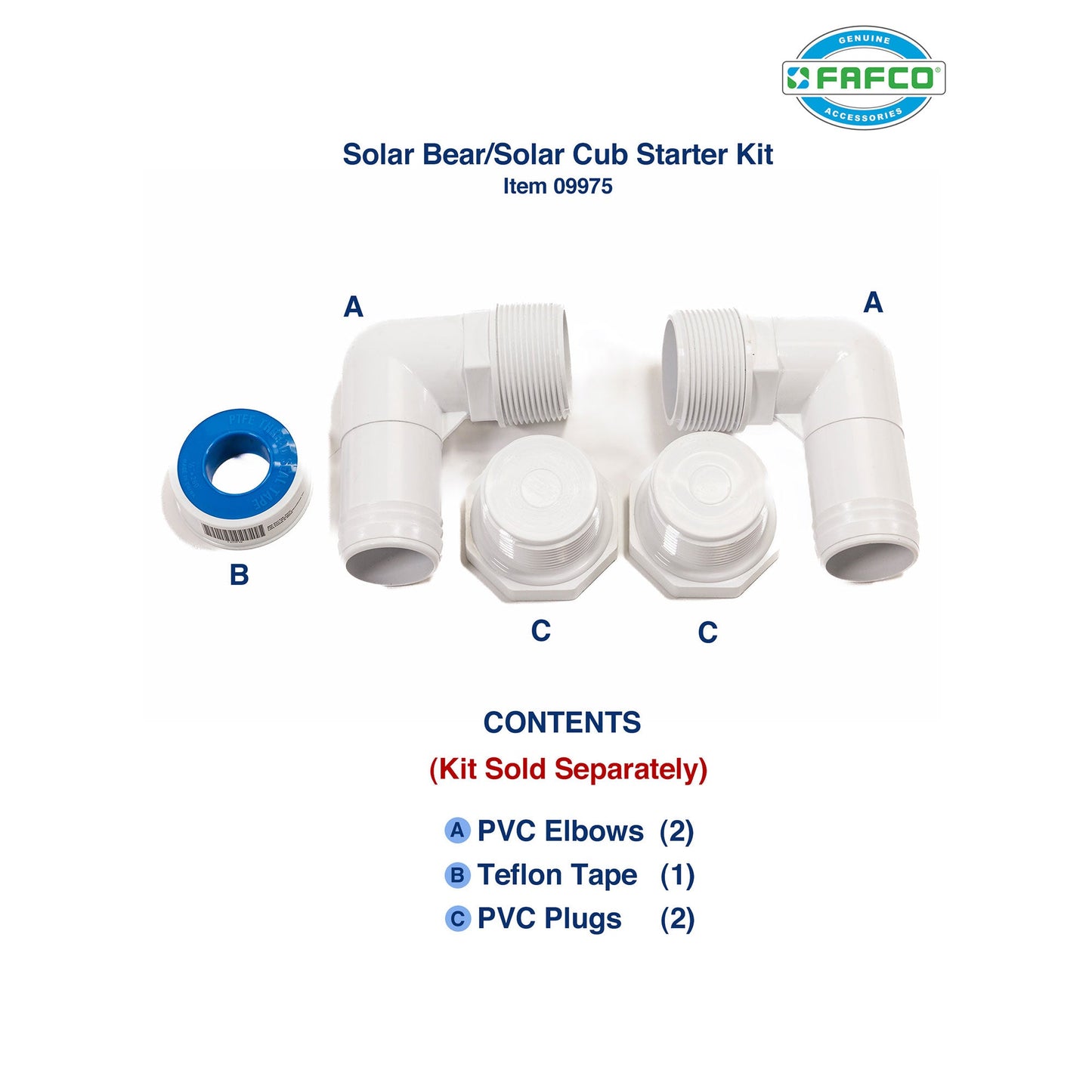 FAFCO Solar Bear Heating System with Universal Design for Above Ground Pools