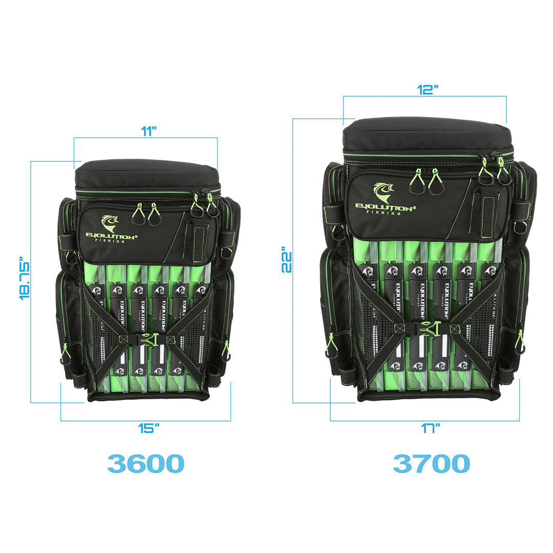 Drift Series 3700 Tackle Backpack with Rod Holders & QuikLatch Trays