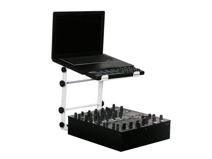 Odyssey LSTANDM Mobile Laptop CD-Player/ Controller Pro DJ Stand w/ Table Clamps