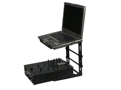 Odyssey LSTANDM Mobile Laptop CD-Player/ Controller Pro DJ Stand w/ Table Clamps