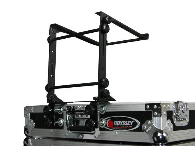 Odyssey LSTANDM Mobile Laptop CD-Player/ Controller Pro DJ Stand w/ Table Clamps
