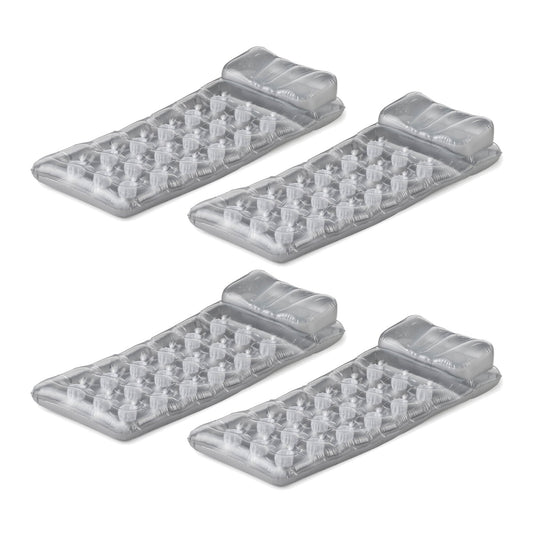 Intex 18-Pocket Mattress Suntanner Pool Lounger w/ Headrest (4 Pack) | 58894EP