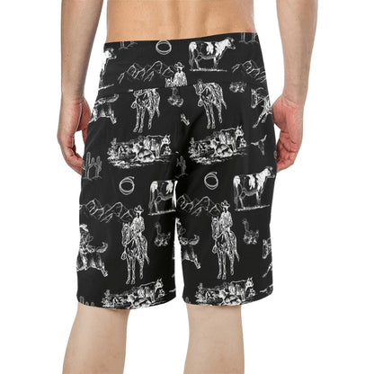 Ranch Life Men's Beach Board Shorts