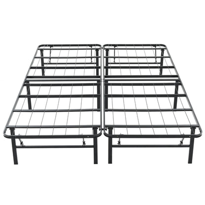 Hercules Folding Metal Bed Frame, 14 Inch Platform Mattress Foundation, Full