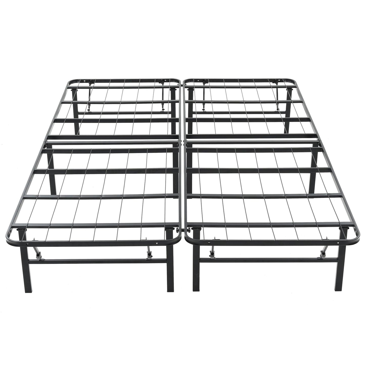 Hercules Folding Metal Bed Frame, 14 Inch Platform Mattress Foundation, Full