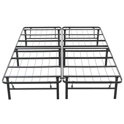 Hercules Folding Metal Bed Frame, 14 Inch Platform Mattress Foundation, Full
