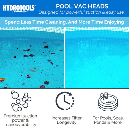 Swimline HydroTools Weighted Flex Vacuum Vac Head Swimming Pool and Spa Cleaner
