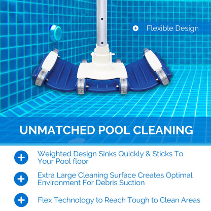 Swimline HydroTools Weighted Flex Vacuum Vac Head Swimming Pool and Spa Cleaner