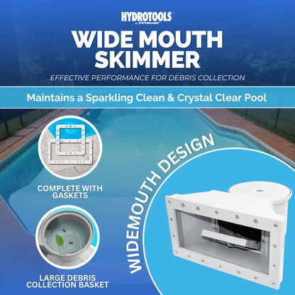HydroTools by Swimline Wide Mouth ABS Thru-Wall Above Ground Pool Skimmer Kit