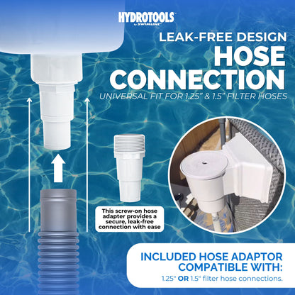 HydroTools by Swimline Wide Mouth ABS Thru-Wall Above Ground Pool Skimmer Kit