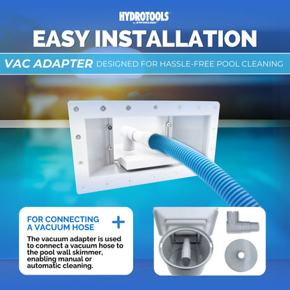 HydroTools by Swimline Wide Mouth ABS Thru-Wall Above Ground Pool Skimmer Kit