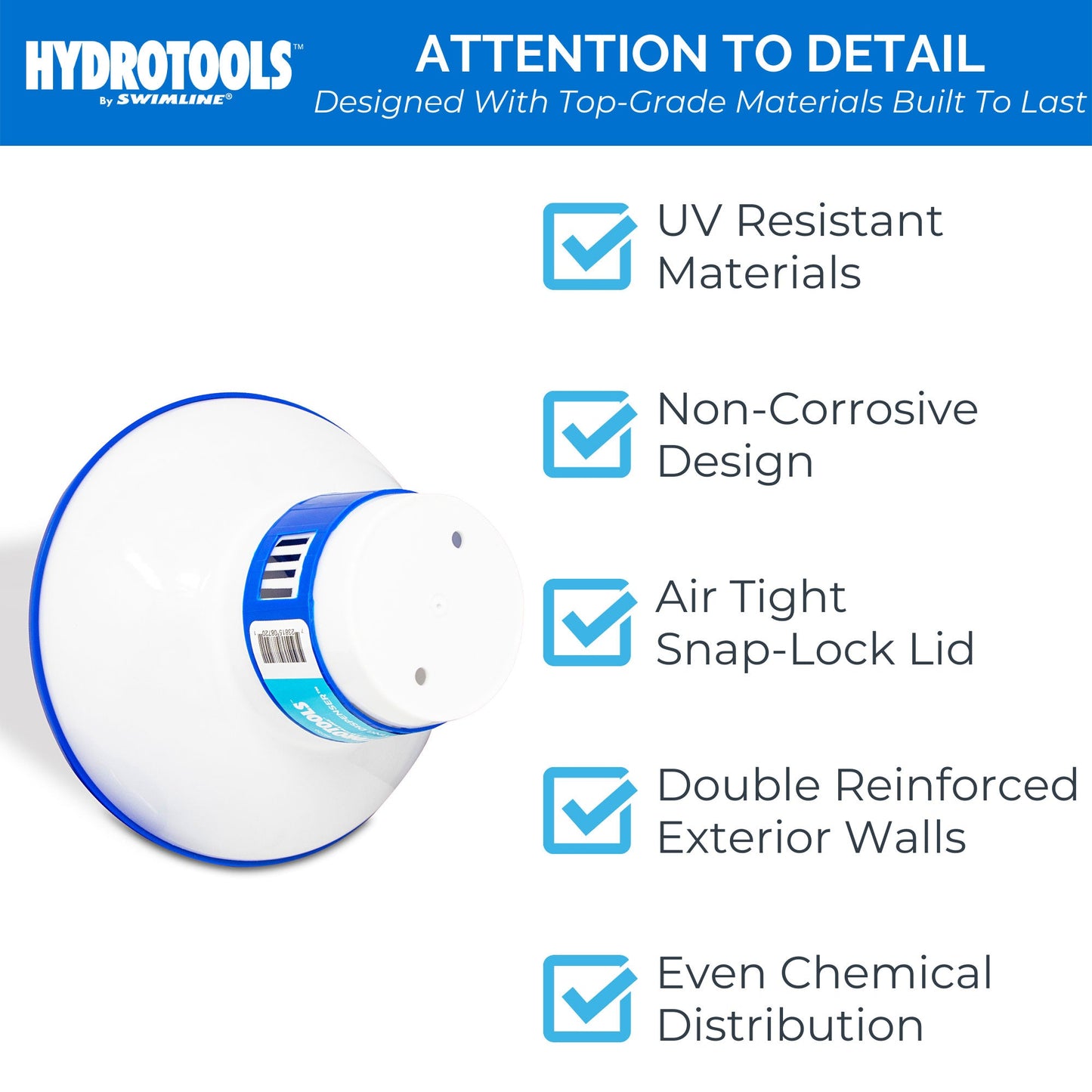 Swimline 7 Inch Swimming Pool Floating Chlorine Dispenser, 1 and 3 Inch Tablets