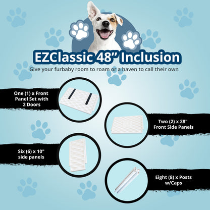 EZwhelp EZclassic 48 Inches Add On Room with Front Panel Set and Doors, White