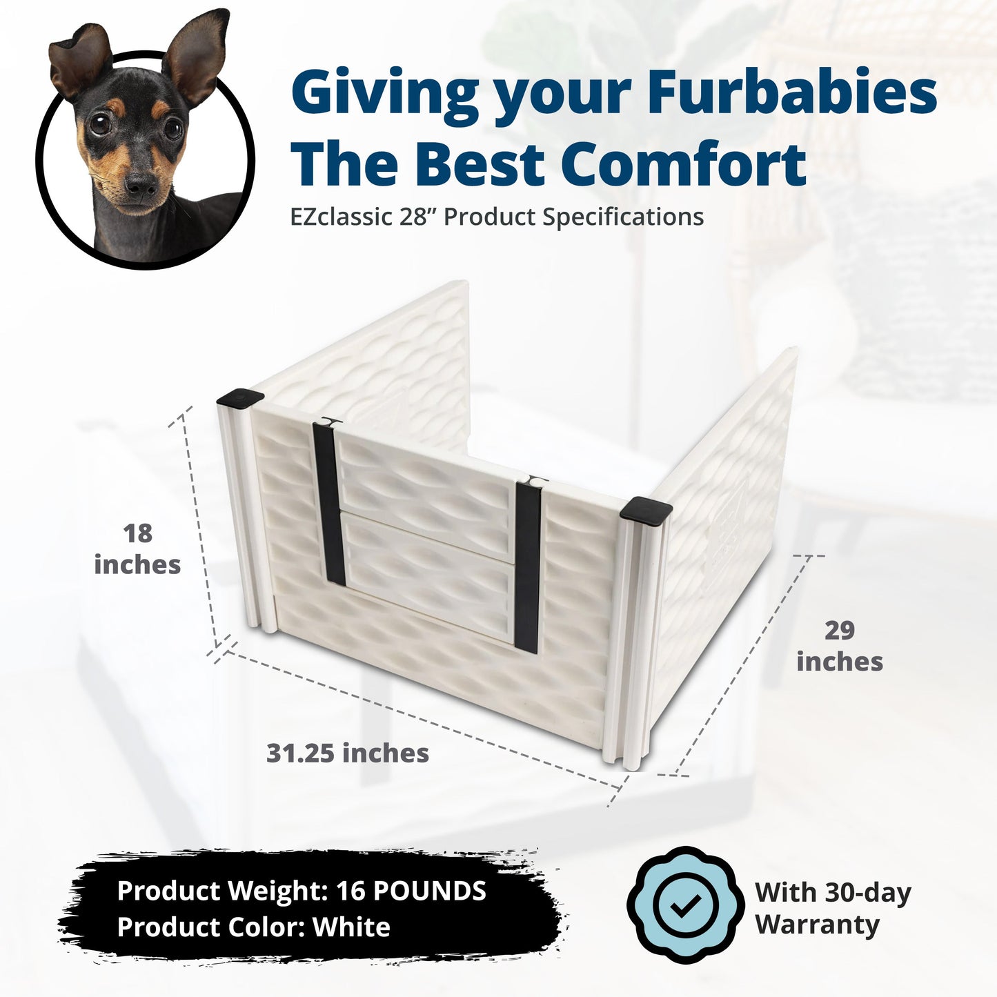 EZwhelp EZclassic 28 Inches Add On Room with Front Panel Set and Doors, White