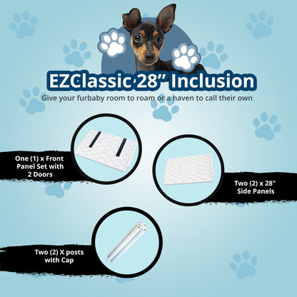 EZwhelp EZclassic 28 Inches Add On Room with Front Panel Set and Doors, White